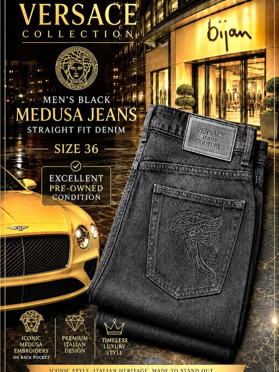 Versace Collection Other - Versace Collection Men's Black Medusa Jeans | Straight Fit Denim | Size 36